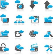 cloud services and objects icons