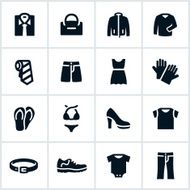 Black Department Store Clothing Icons N2