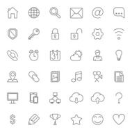 Thin Line Web Icons