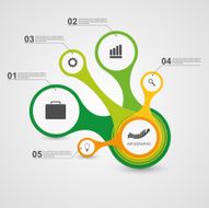 Abstract infographic in the form of metabolic Design elements N4