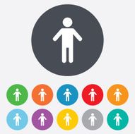 Human male sign icon Person symbol