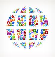 Globe Summer time fun and outdoors vector graphic