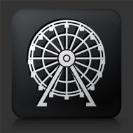 Black Square Button with Ferris Wheel Icon