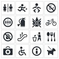 Vector International signs icon set N2