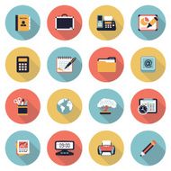 Business modern flat color icons N3