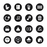 Home Icons - Black Circle Series