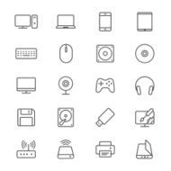 Computer thin icons