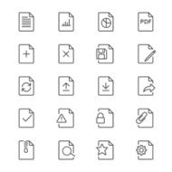 Document thin icons