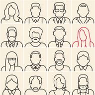 People outline silhouettes