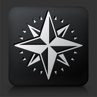 Black Square Button with Compass Icon N3