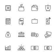 Money and Finance Line Icons Collection N3