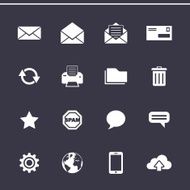 Mail icons set - Simplus series
