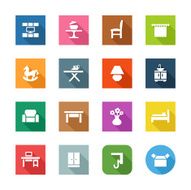 Flat Icons - Furniture Categories