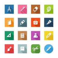 Flat Icons - School Supplies N2