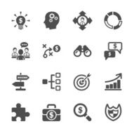 business strategy icon set vector eps10