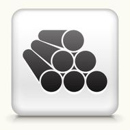 White Square Button with Construction Pipes Icon