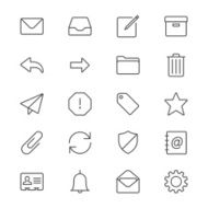Email thin icons