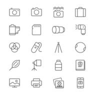 Photography thin icons