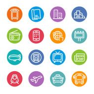 Advertising Media Icons - Circle Line Series