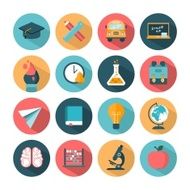 set of modern vector school icons N2