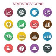 statistics long shadow icons N2