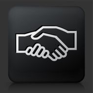 Black square button with Handshake N3