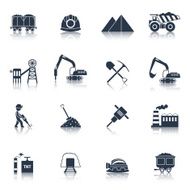 Coal Industry Icons Black