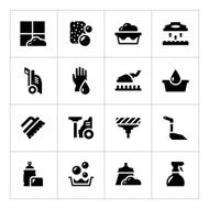 Set icons of cleaning