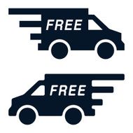 Free delivery van icon - VECTOR