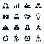 Black Business Collaboration Icons