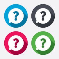 Question mark sign icon Help symbol