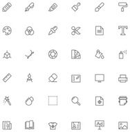 Graphic design icon set