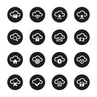 Cloud Computing Icons Set 1 - Black Circle Series
