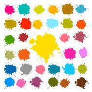 Splashes - Blots Stains Vector Illustration