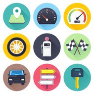 Flat Road Icons N2