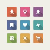 Flat vector icons concept