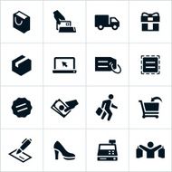 Black Shopping Icons