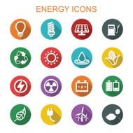 energy long shadow icons