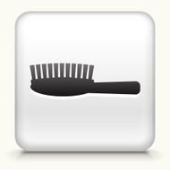 White Square Button with Brush Icon