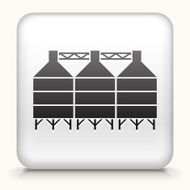 White Square Button with Silo