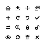 Web icons collection Toolbar edit and customize
