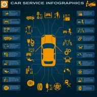 Car service repair Infographics N3