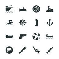Navy Silhouette Icons N2