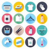Flat Laundry Icons