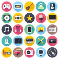 flat multimedia icons N2