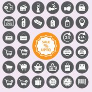 Shopping icons set Vector EPS10