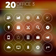 Simple Thin Office 3 Icons