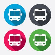 Bus sign icon Public transport symbol