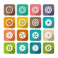 Flat Gear Icon Set