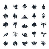 Natural Icons Vector Illustration